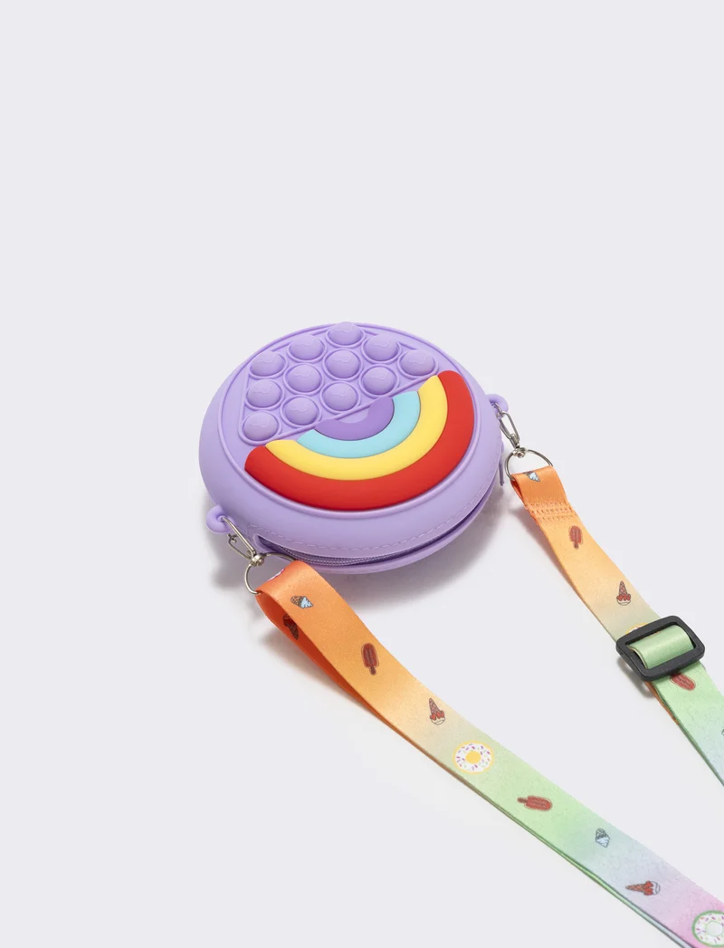 Borsetta pop it arcobaleno divertente - Lilla