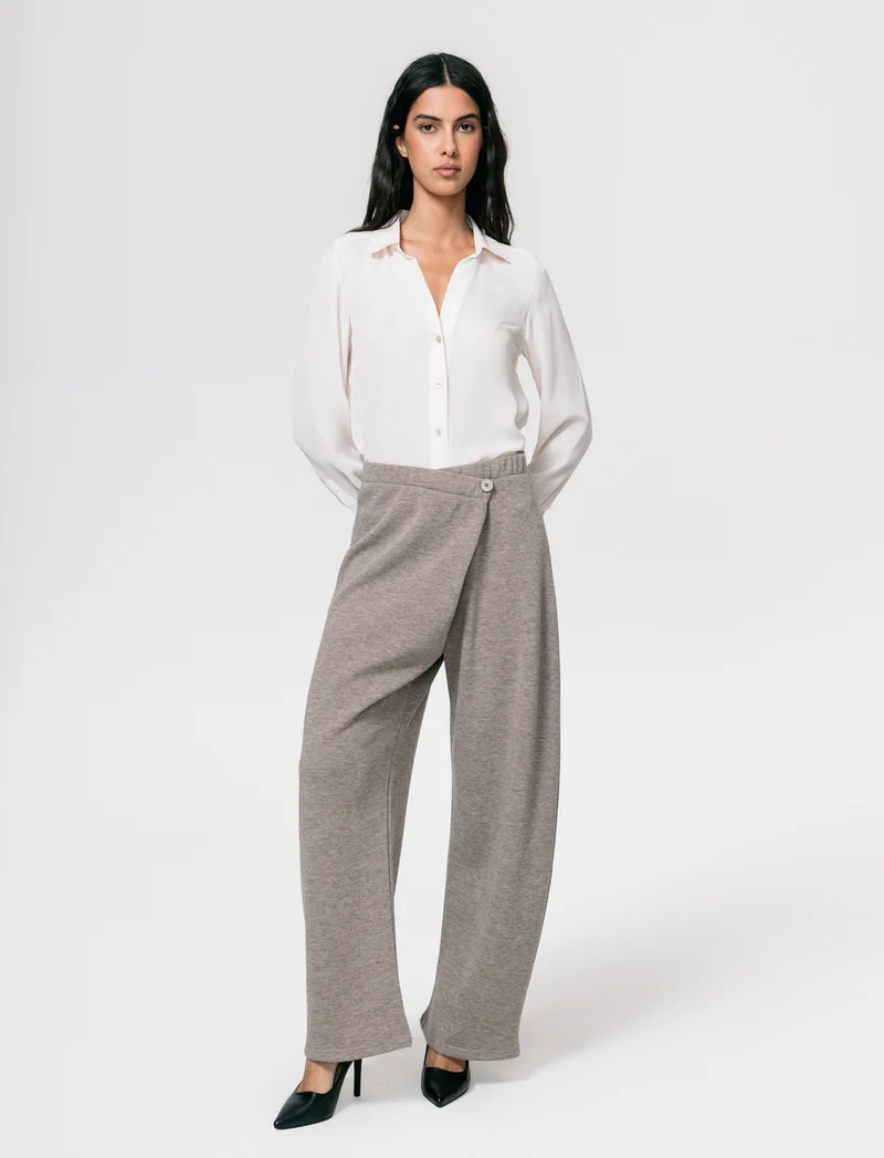 Pantalone in maglia - Cammello