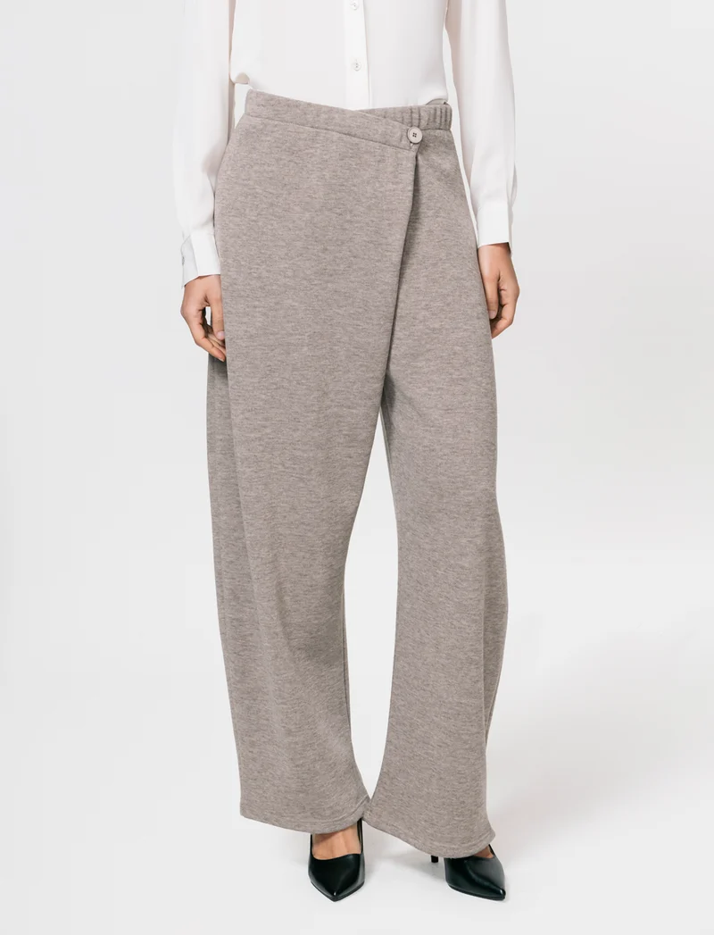 Pantalone in maglia - Cammello