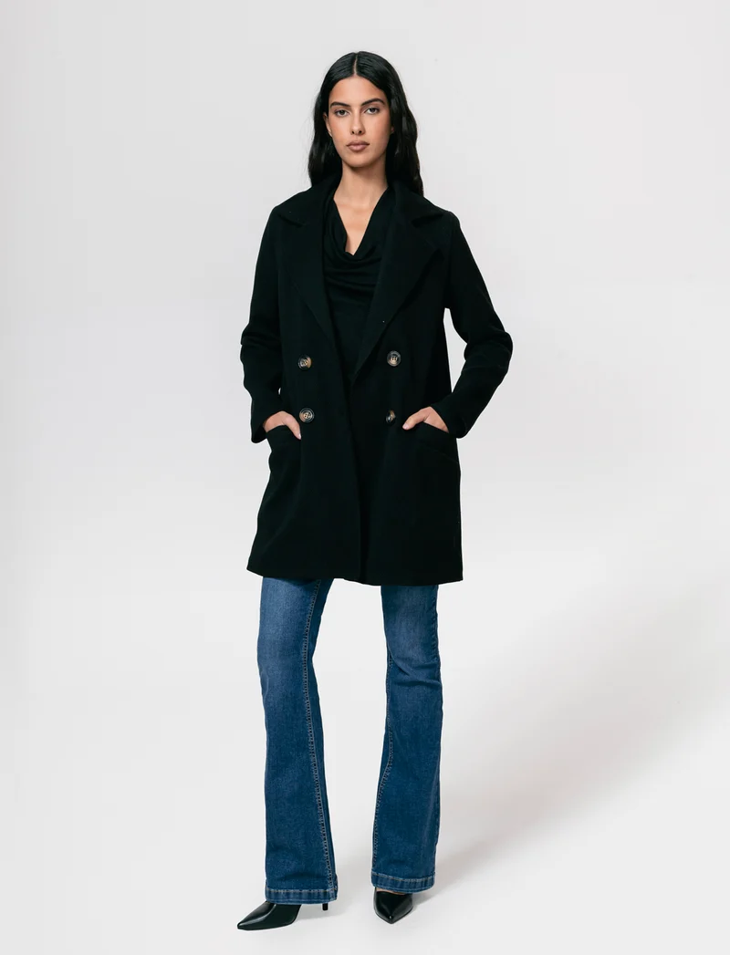 Cappotto doppio petto - Nero