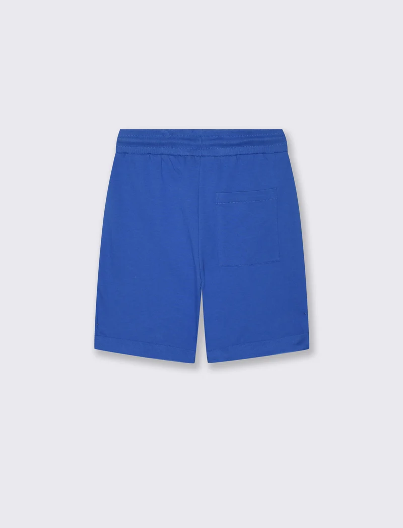 Bermuda in cotone con stampa personaggi - Blu cobalto