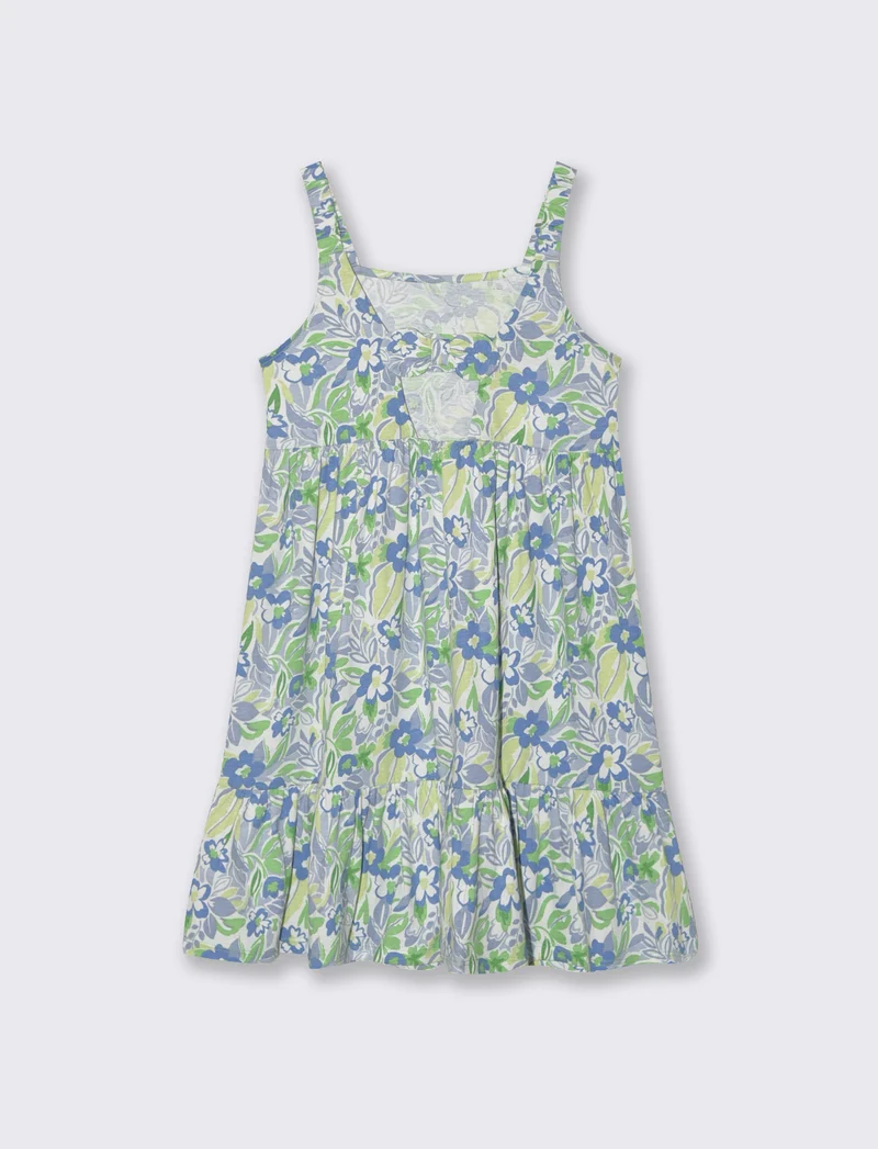 Abito da bambina in fresco cotone - Verde
