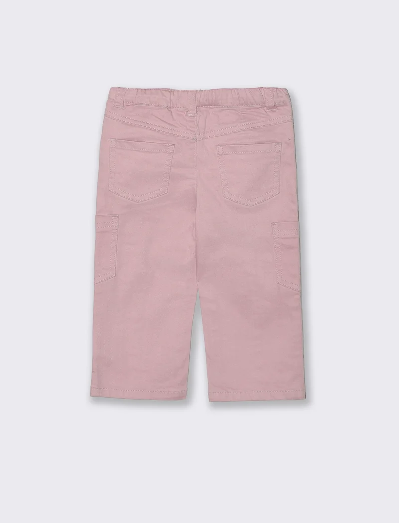 Pantaloni ampi con tasche laterali - Rosa chiaro