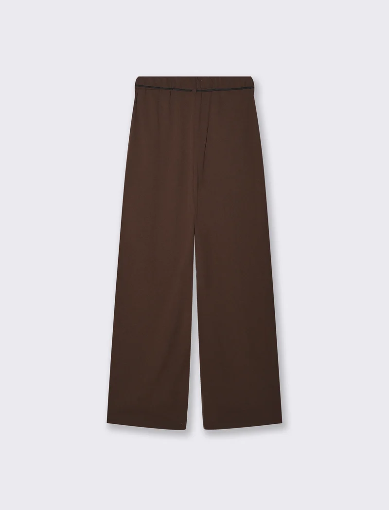 Pantalone con cintura e tasconi - Moro