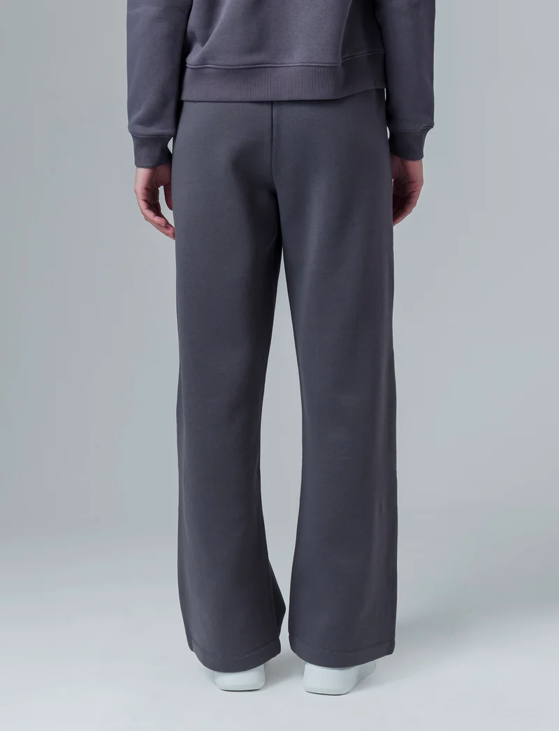 Jogger basico flare da donna - Grigio piombo