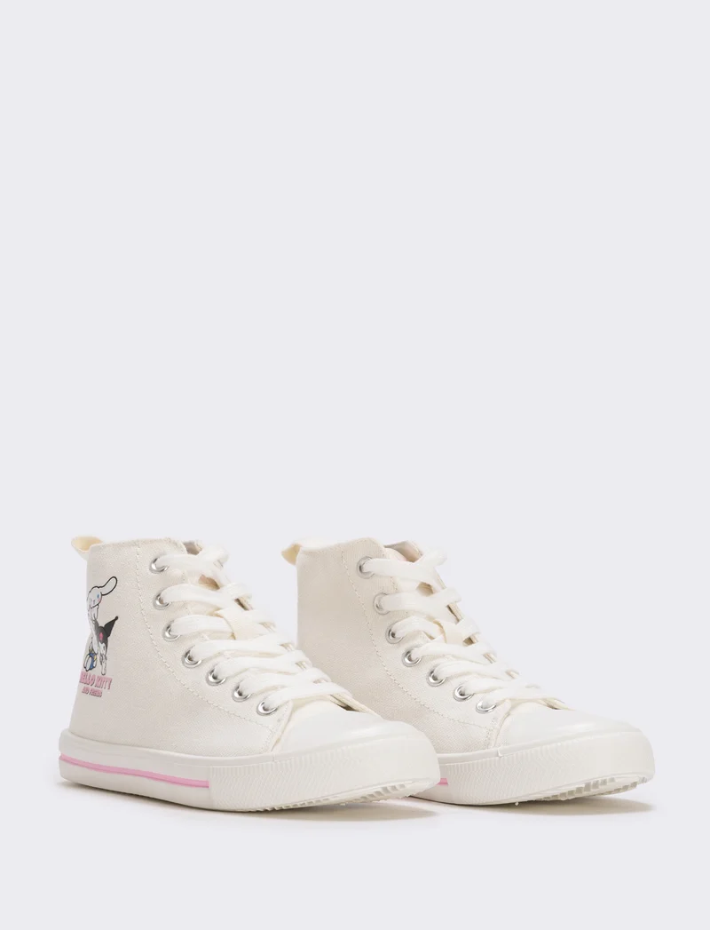 Sneakers Hello Kitty a collo alto bambina - Bianco
