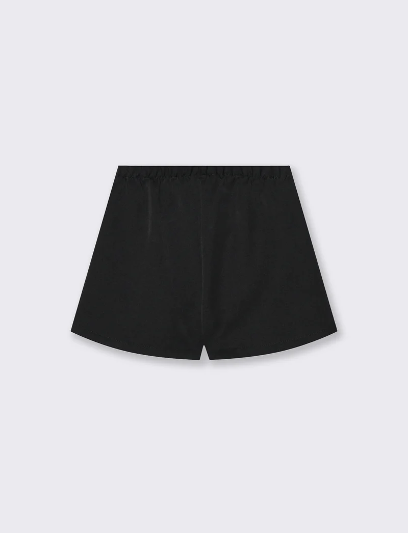 Short finta gonna a pieghe. - Nero
