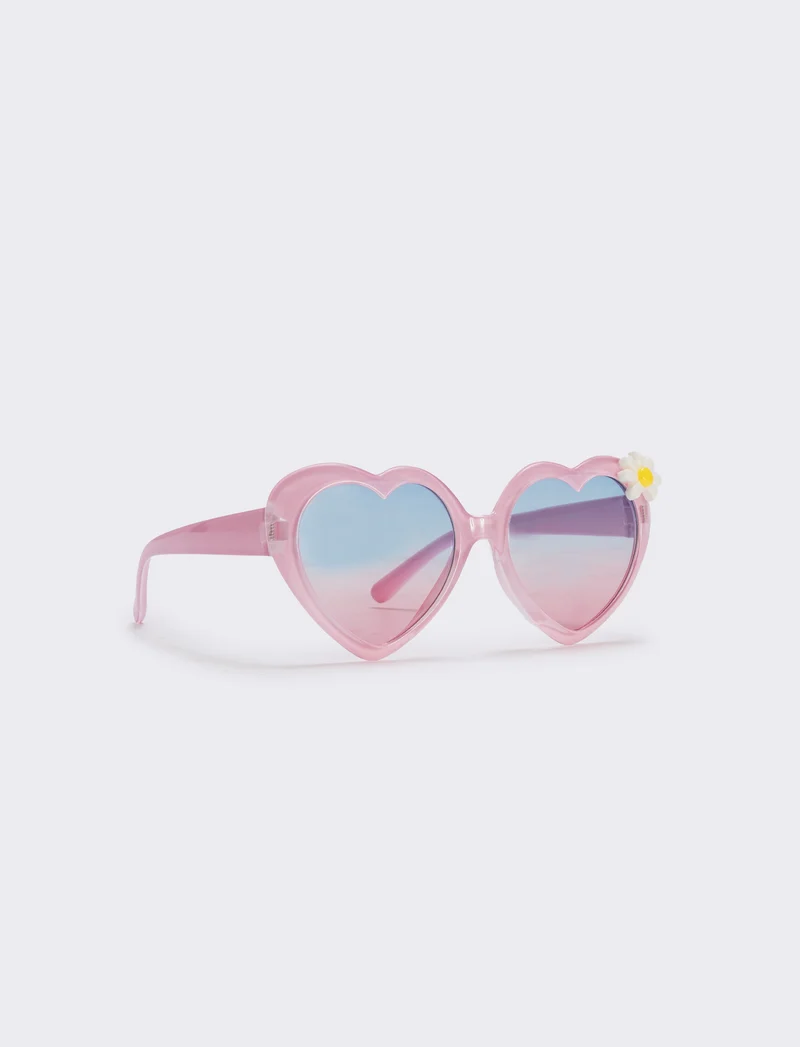 Occhiali sole cuore per bambina - Rosa