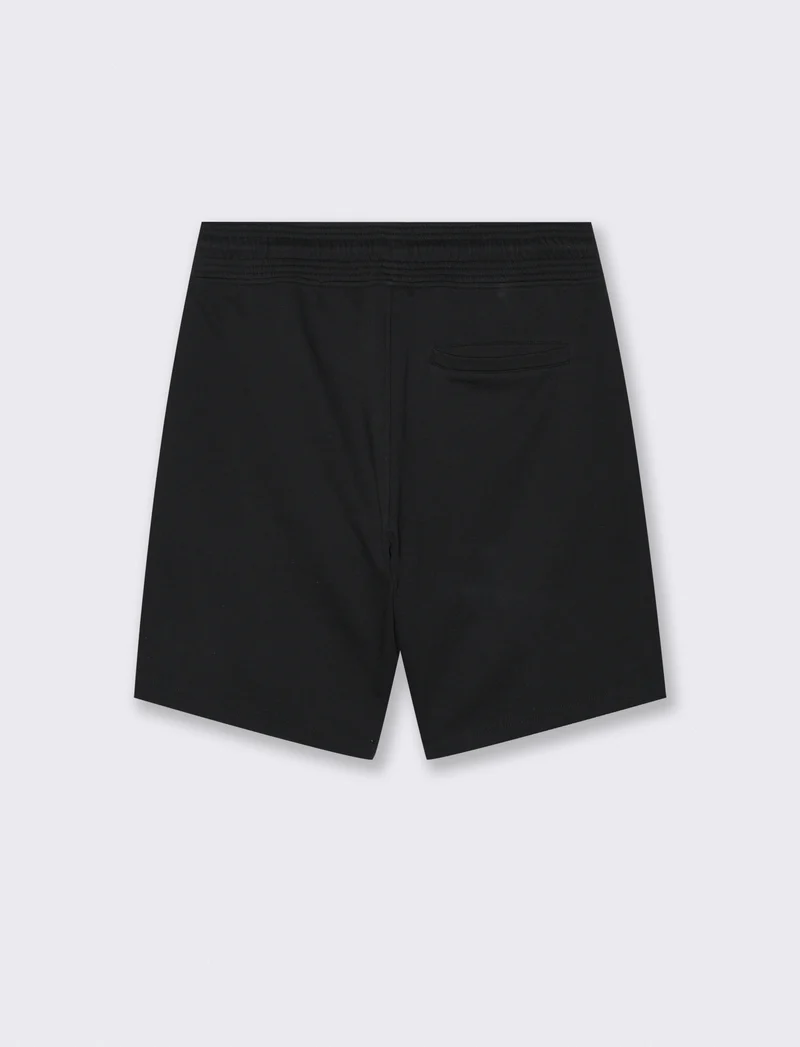 Bermuda in felpa con vita jogger - Nero
