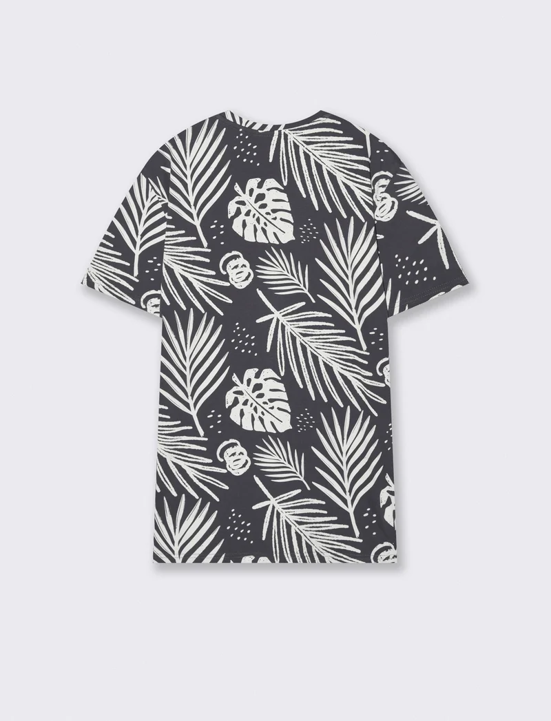 T-shirt cotone floreale all over - Avion