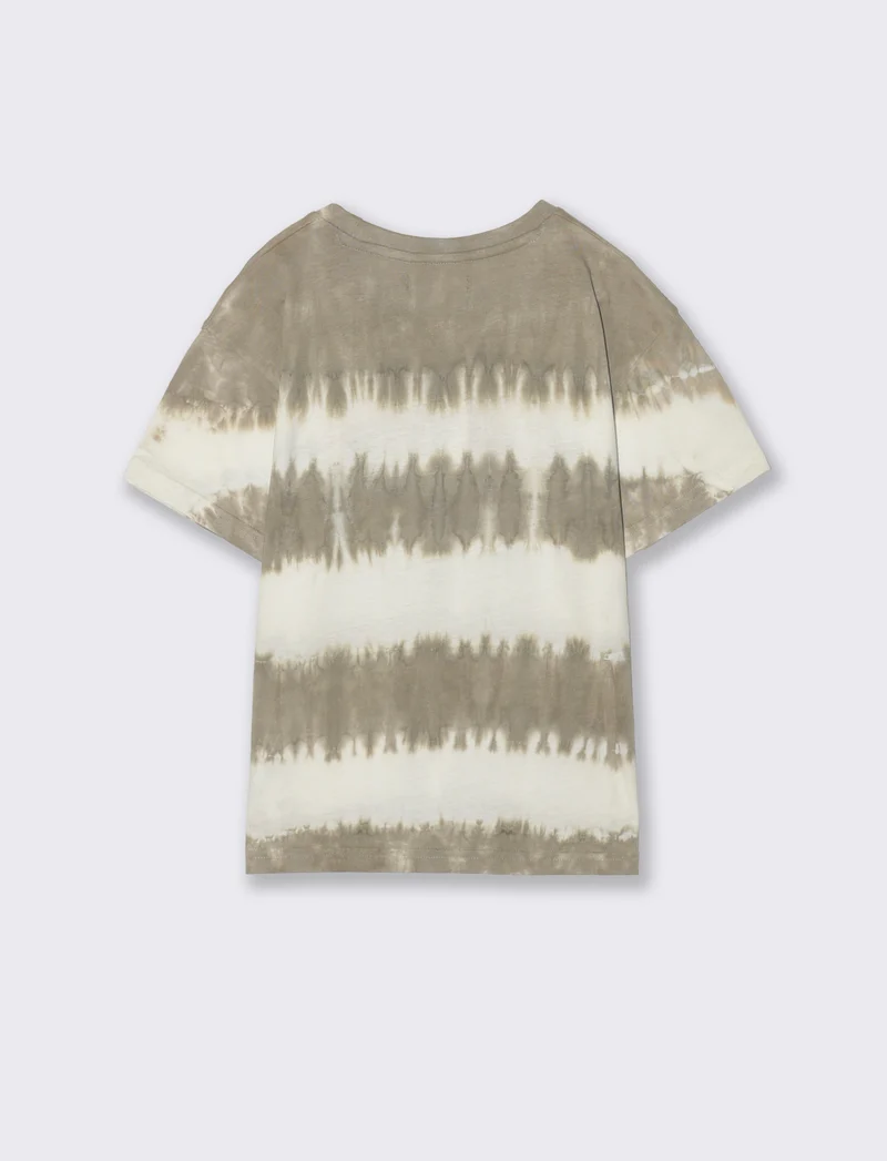 T-shirt girocollo tie-dye per l'estate - Grigio mastice