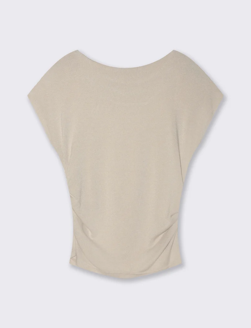 Tshirt over in maglia - Bianco panna