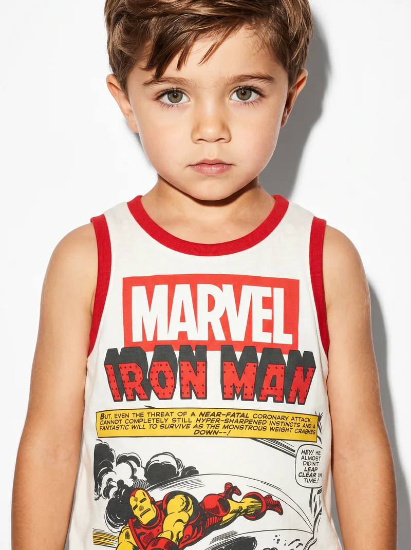 Canotta Marvel per bambini versatile e divertente - Rosso