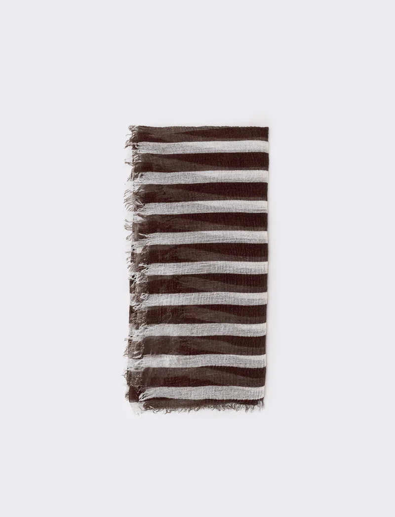 Foulard grande righe per uomo - Moro
