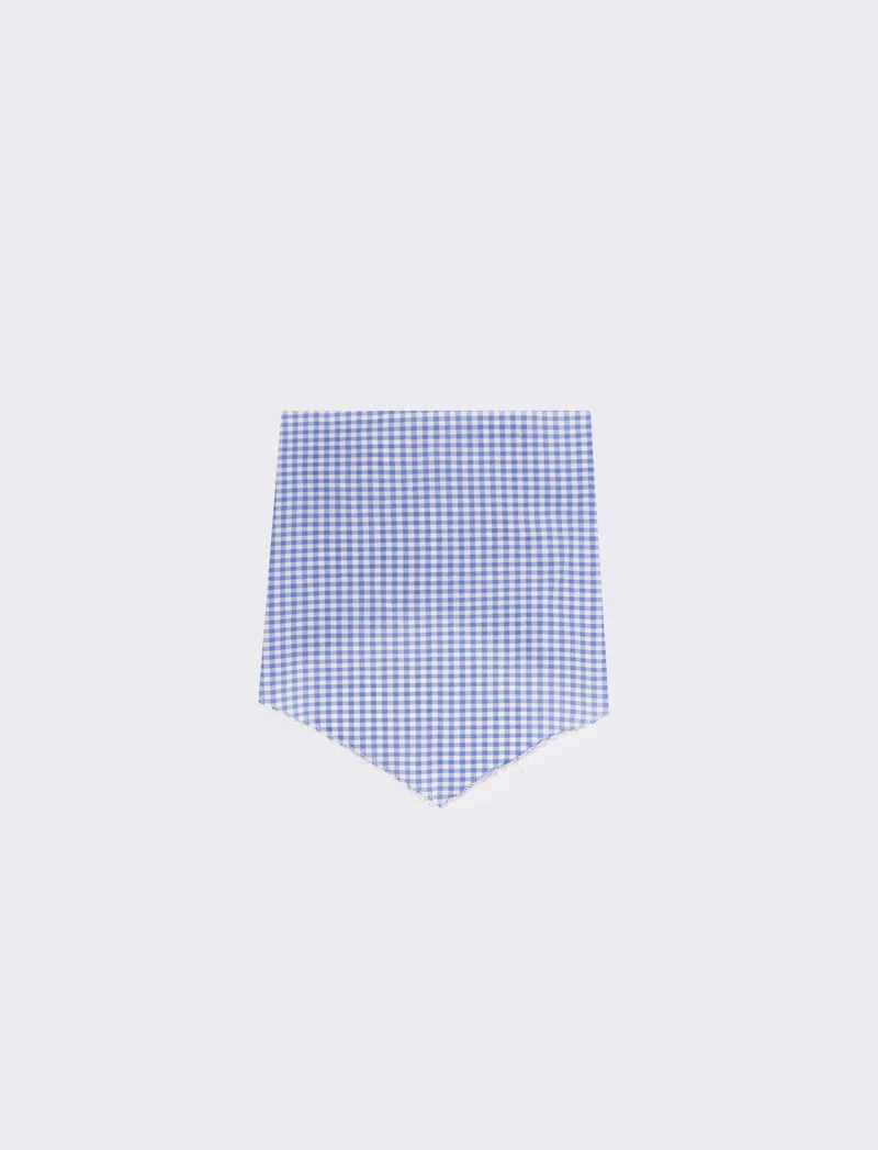 Foulard triangolino vichy elegante e chic - Celeste