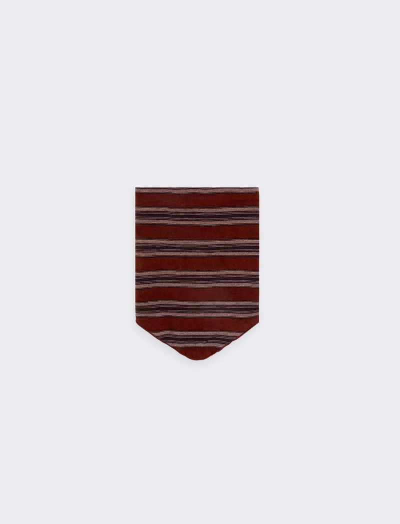 Foulard triangolino righe e quadri eleganti - Arancio