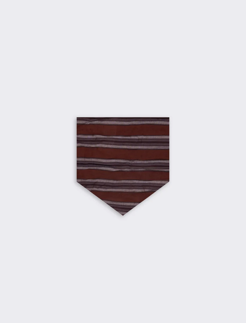 Foulard triangolino righe e quadri eleganti - Arancio