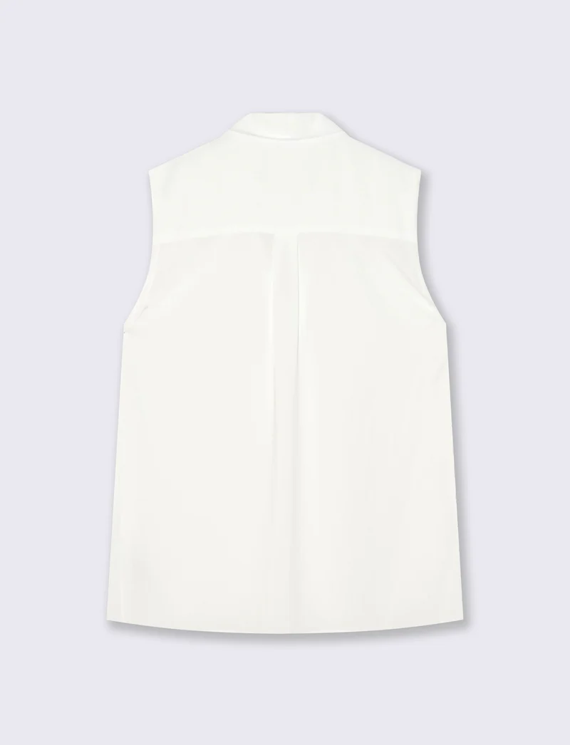 Casacca con Scollo a V Elegante - Bianco