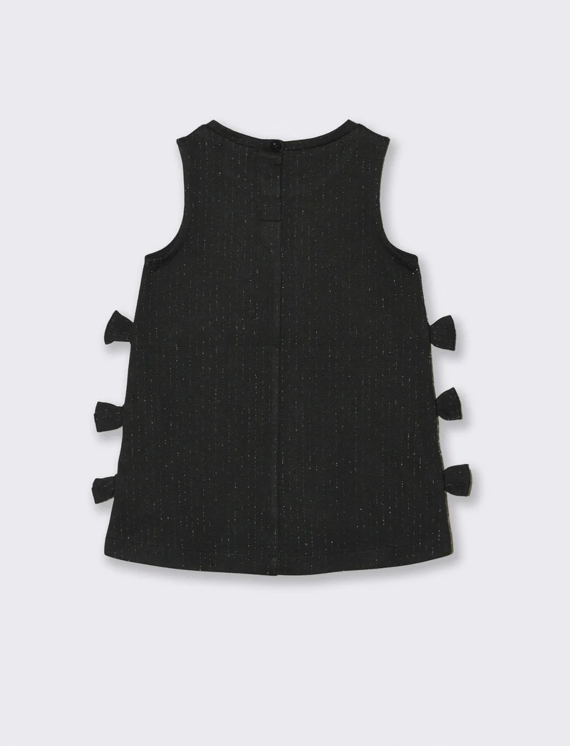 Abito elegante con fiocchetti - Nero