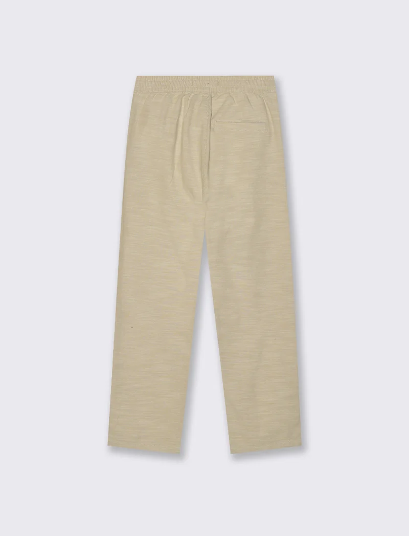 Pantaloni in cotone con lunghezza regolabile - Beige
