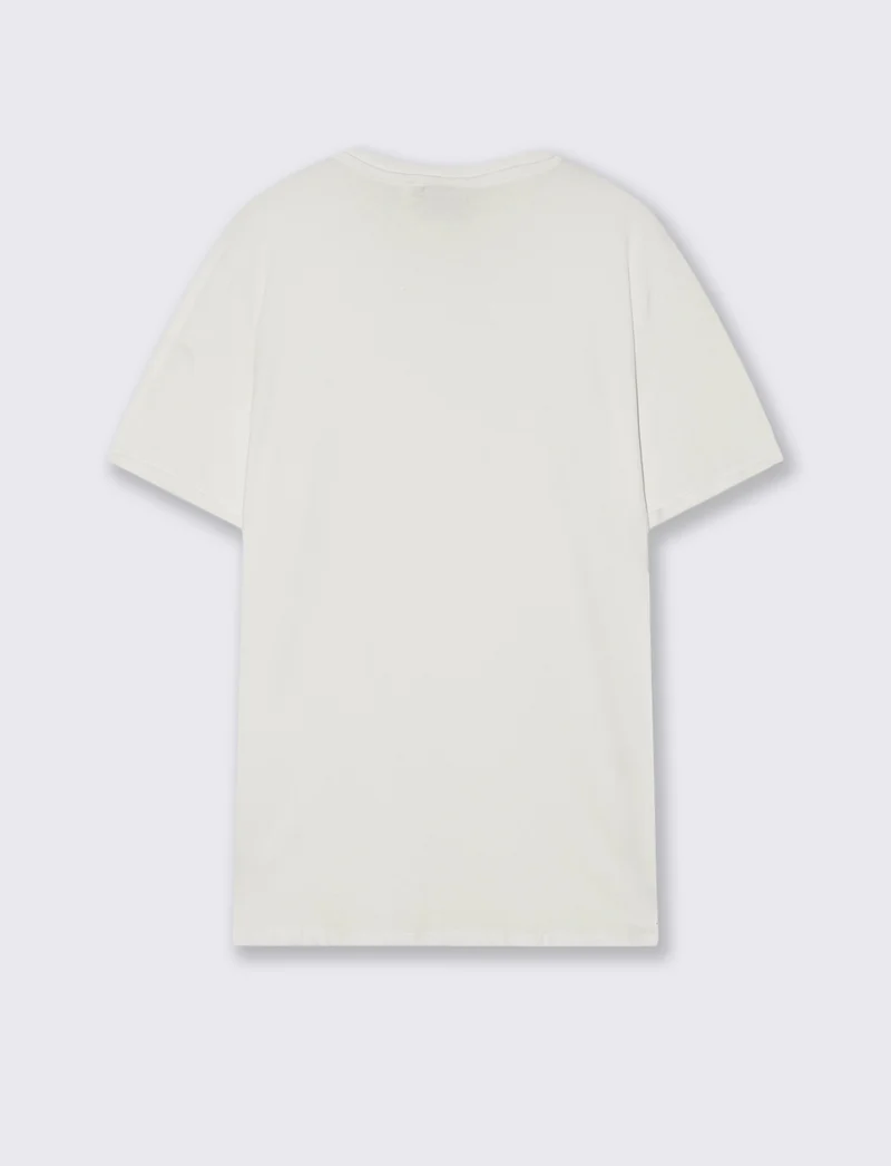 T-shirt in cotone girocollo regular fit - Bianco