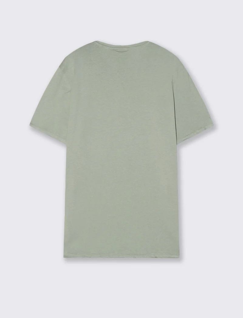 T-shirt Orli taglio vivo regular fit - Verde salvia