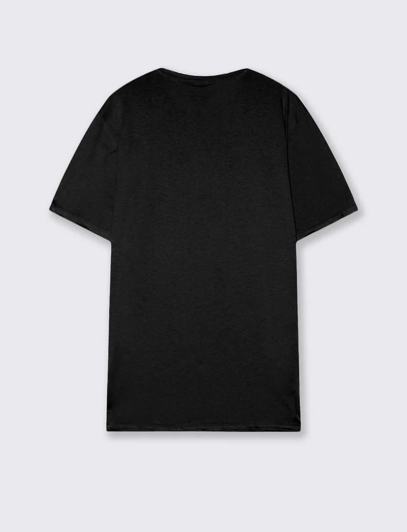 T-shirt Orli taglio vivo regular fit - Nero