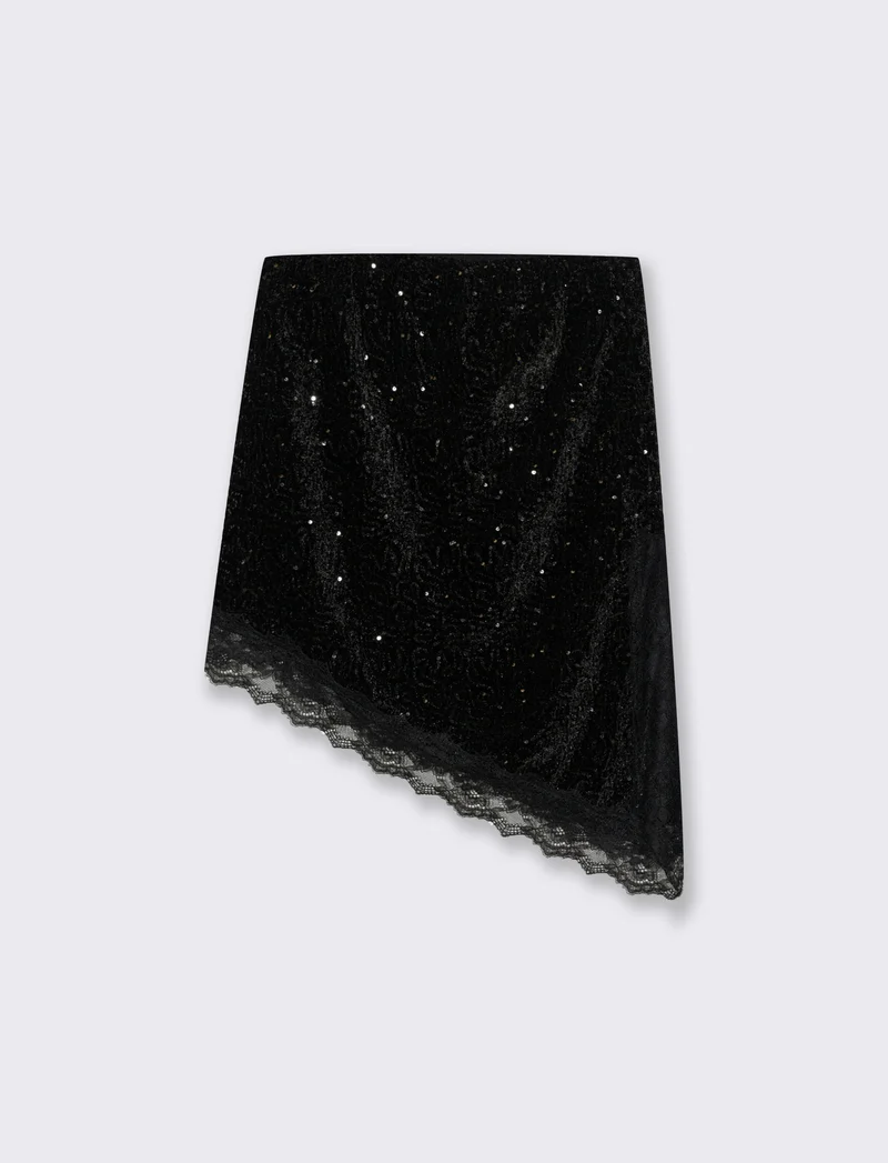 Gonna in paillettes - Nero