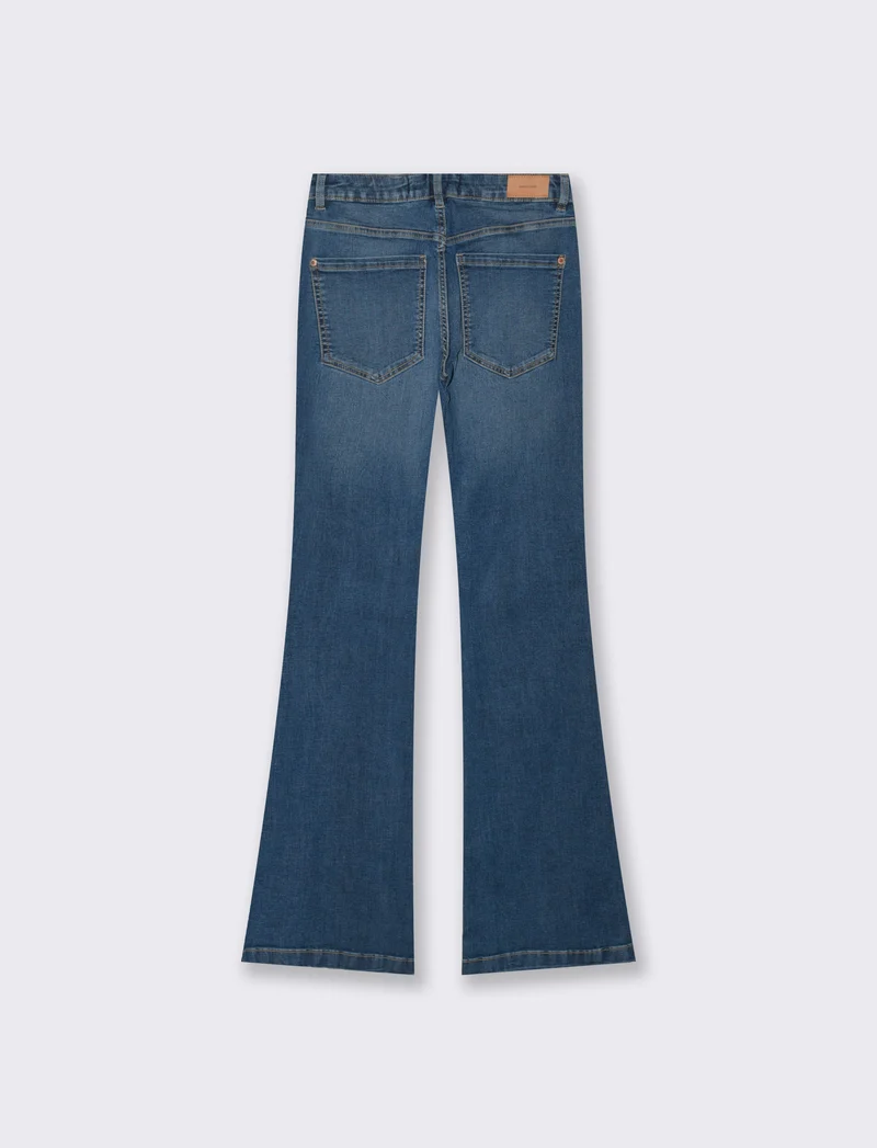 Jeans Bootcut con Vita Regolare - Denim