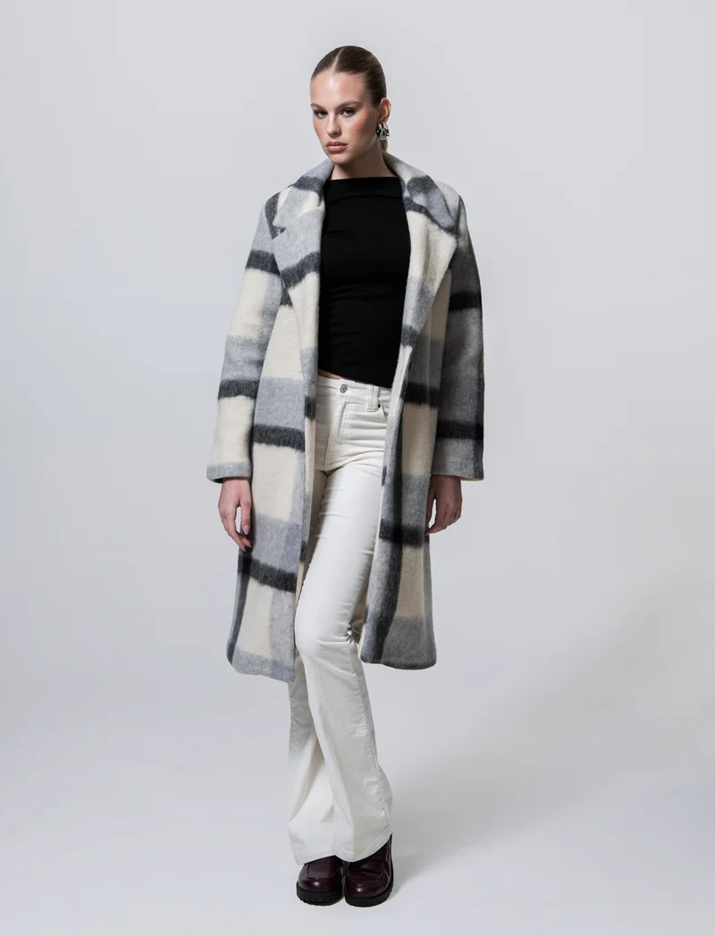Cappotto quadro fit over - Grigio