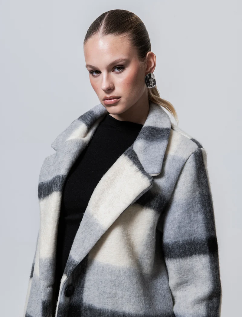 Cappotto quadro fit over - Grigio
