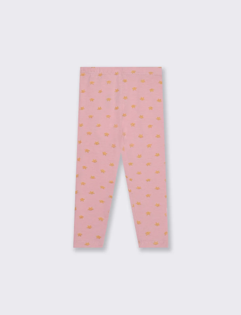 Leggings all over stampa in pasta - Rosa