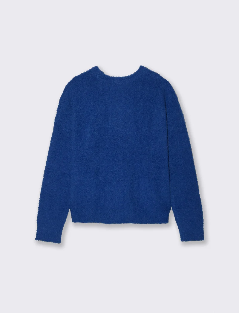 PULLOVER CON CUCITURA IN RILIEVO - Royal
