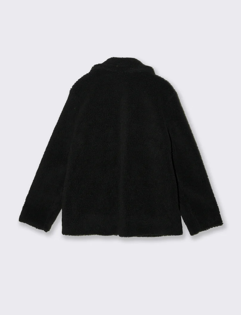 Giacca effetto teddy - Nero