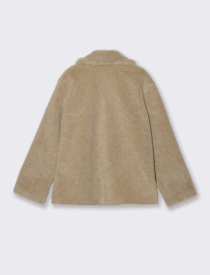 Giacca effetto teddy - Beige