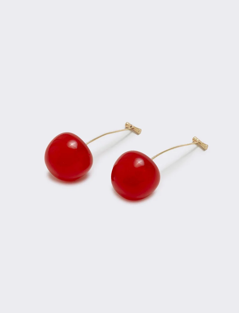 Orecchini piercing amarena - Rosso