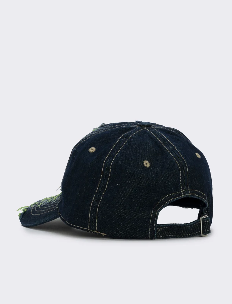 Cappello baseball con frange colorate - Verde