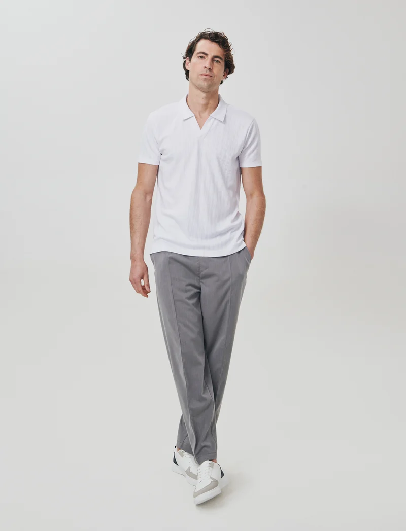 Pantalone Chino Jogger Baggy Fit - Grigio mel.