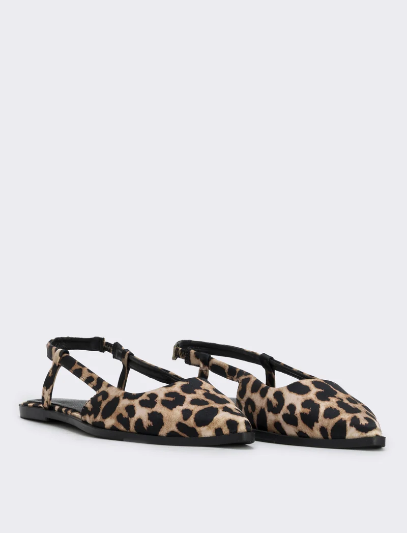 Slingback maculata in satin - Maculato