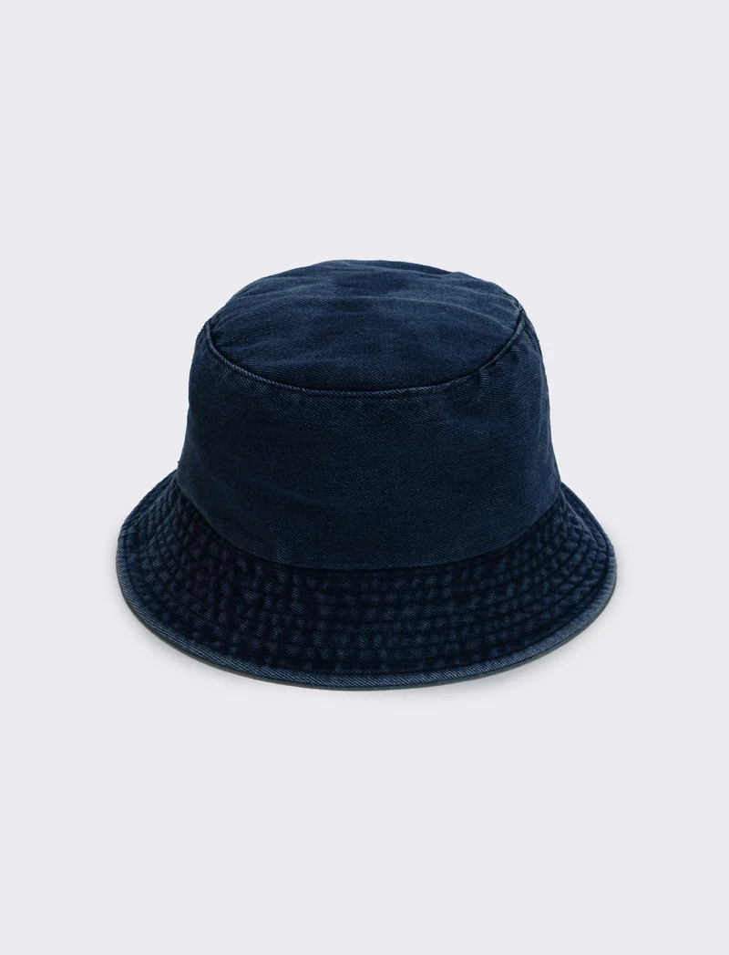 Cappello pescatore in denim - Blu