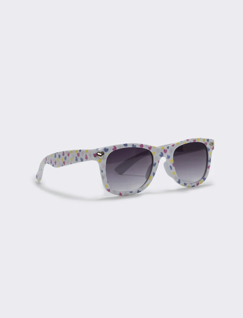 Occhiali da sole con cuoricini trendy - Bianco