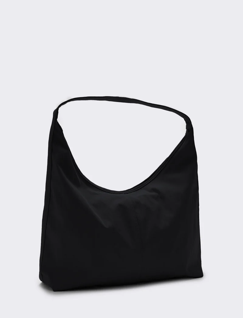 Borsa sacca in nylon grande - Nero