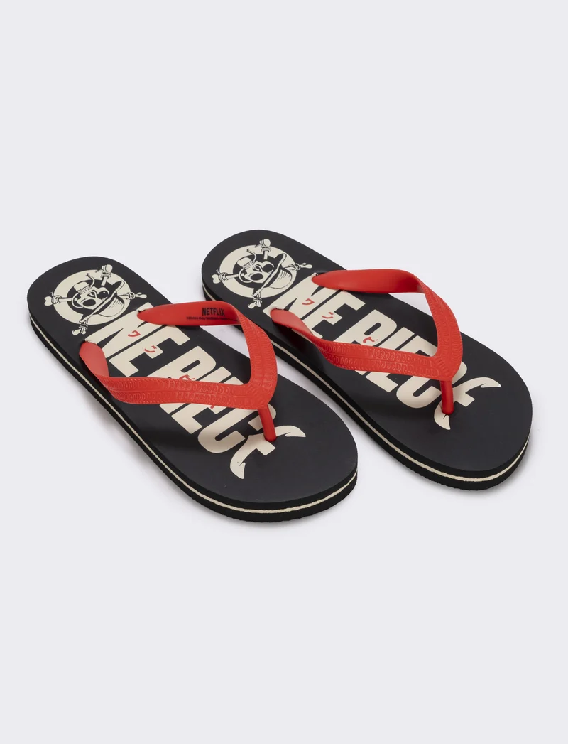 Infradito One Piece© bambini rossi PVC - Nero