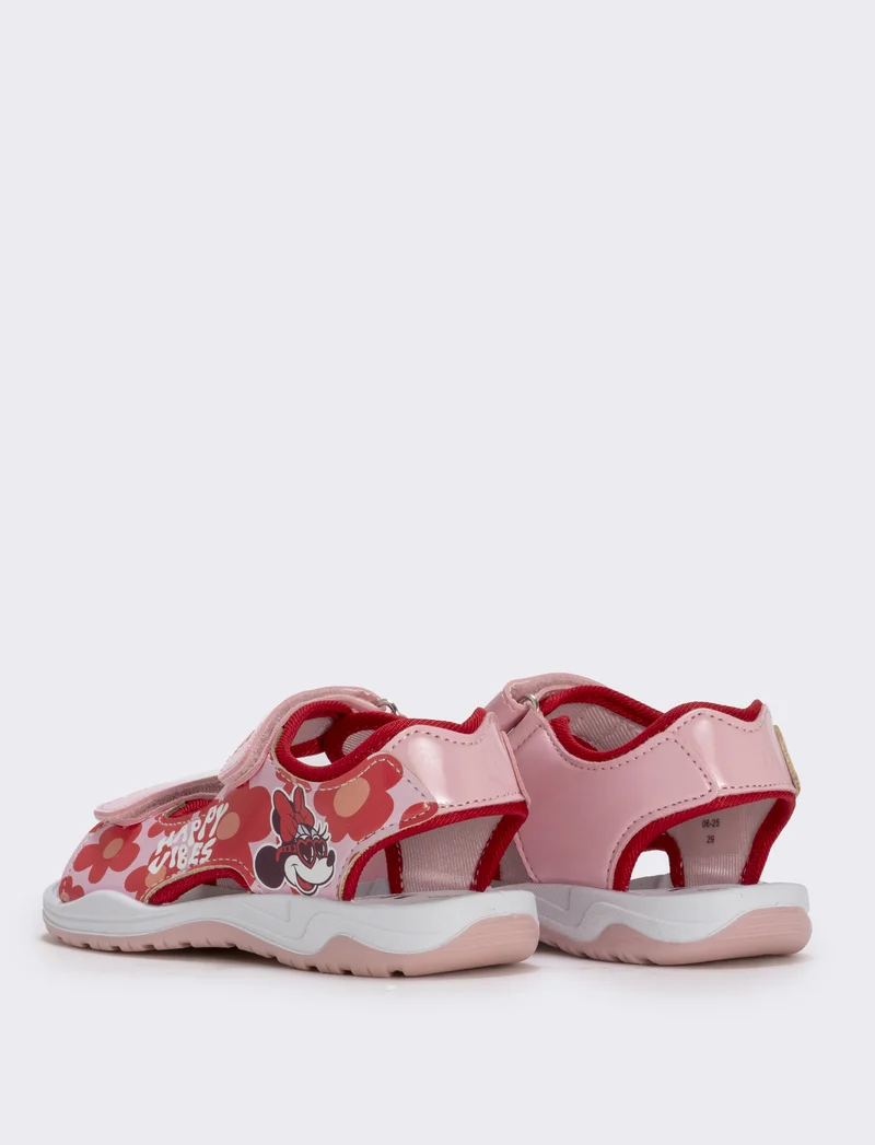 Sandalo Minnie© rosso con doppio strappo - Rosso