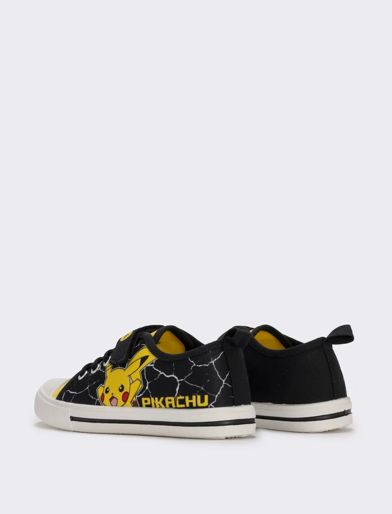 Sneakers Pikachu© per bambini in canvas nera - Nero