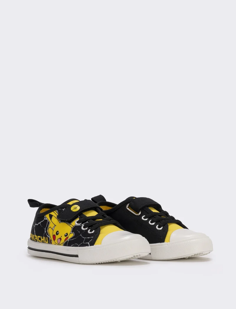 Sneakers Pikachu© per bambini in canvas nera - Nero