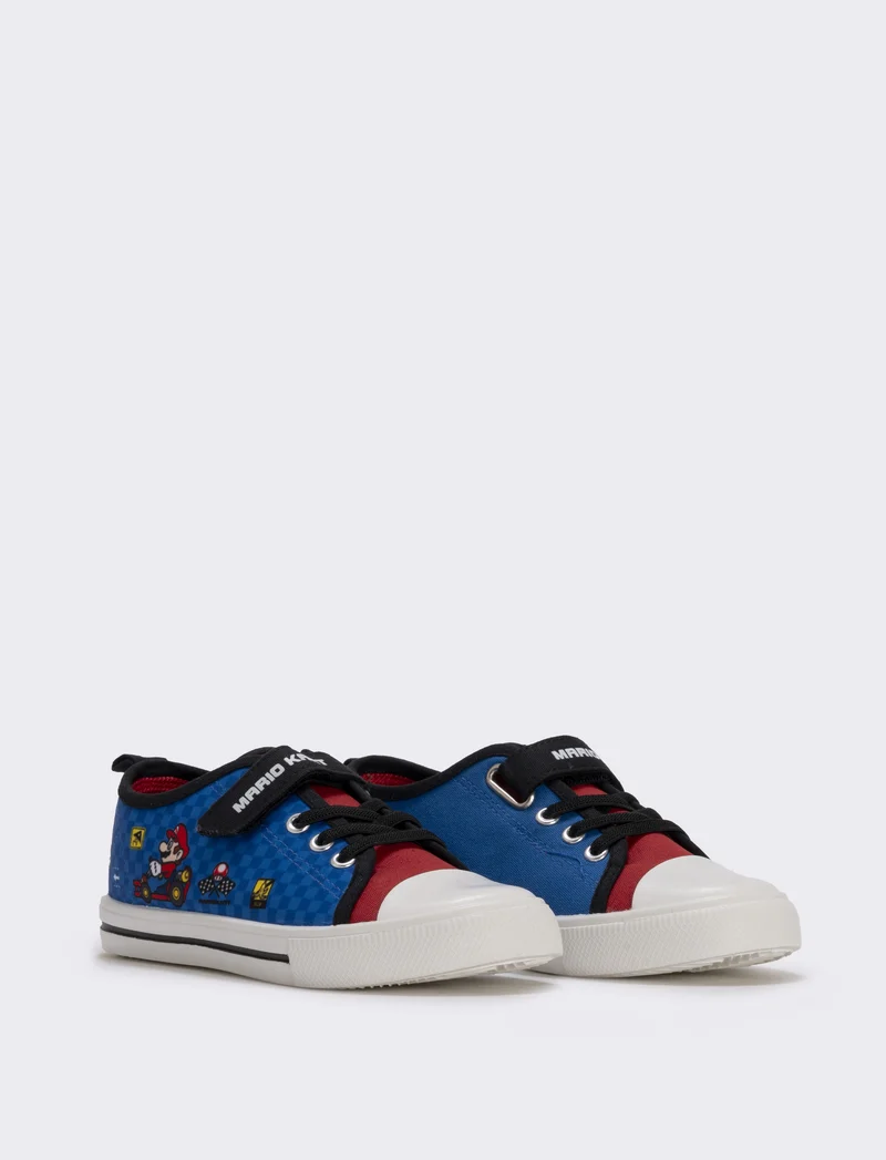 Sneakers Mario Bros© in canvas blu bambino - Blu