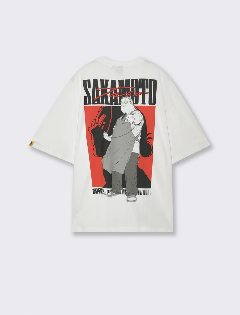 T-Shirt Sakamoto Days girocollo maniche corte - Bianco