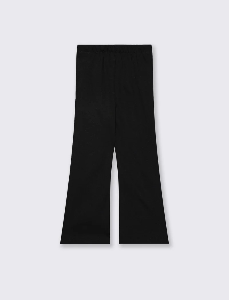 Pantaloni eleganti in punto milano. - Nero