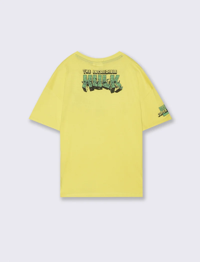 T-shirt cotone con personaggi Marvel - Giallo